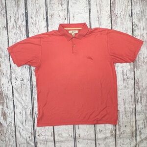 Tommy Bahama Orange Mens Polo Golf Tennis Preppy Short Sleeve Shirt